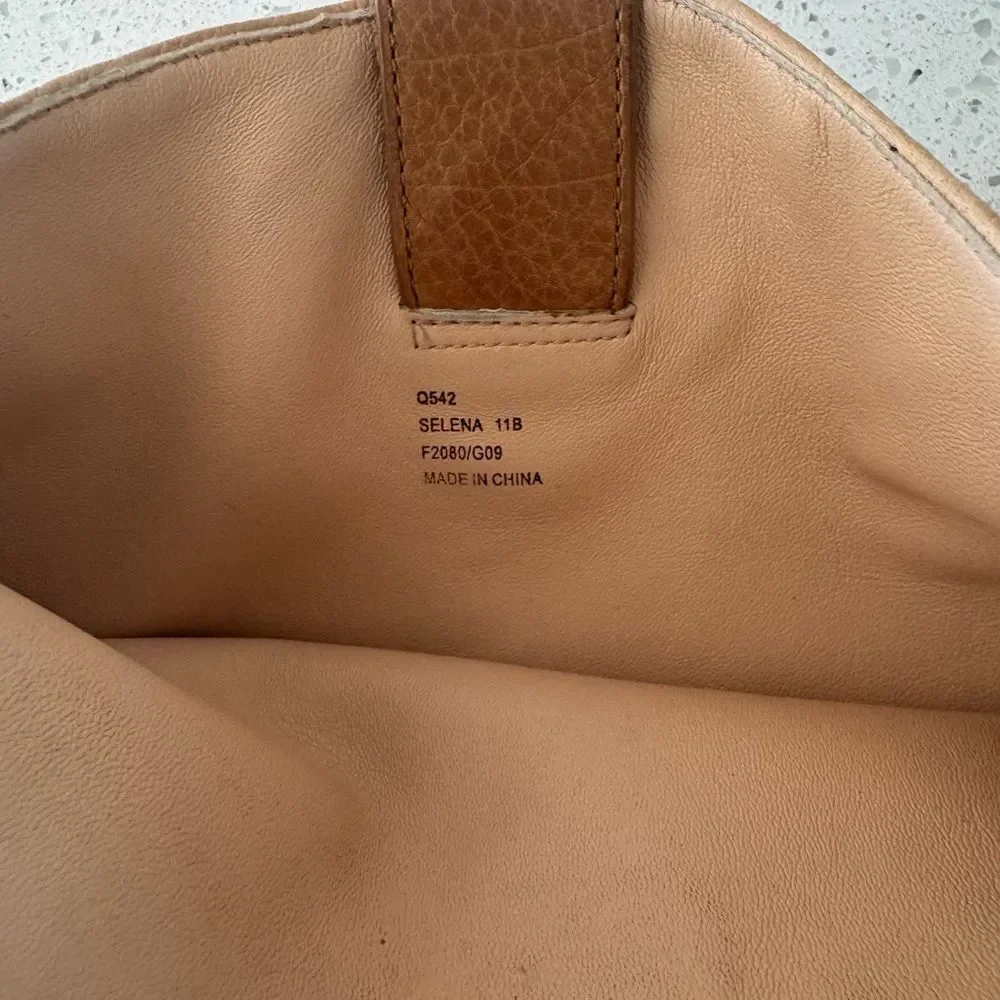 Coach Selena Tan Leather Knee-High Heeled Boots Western Boho Women’s Size 11 EUC